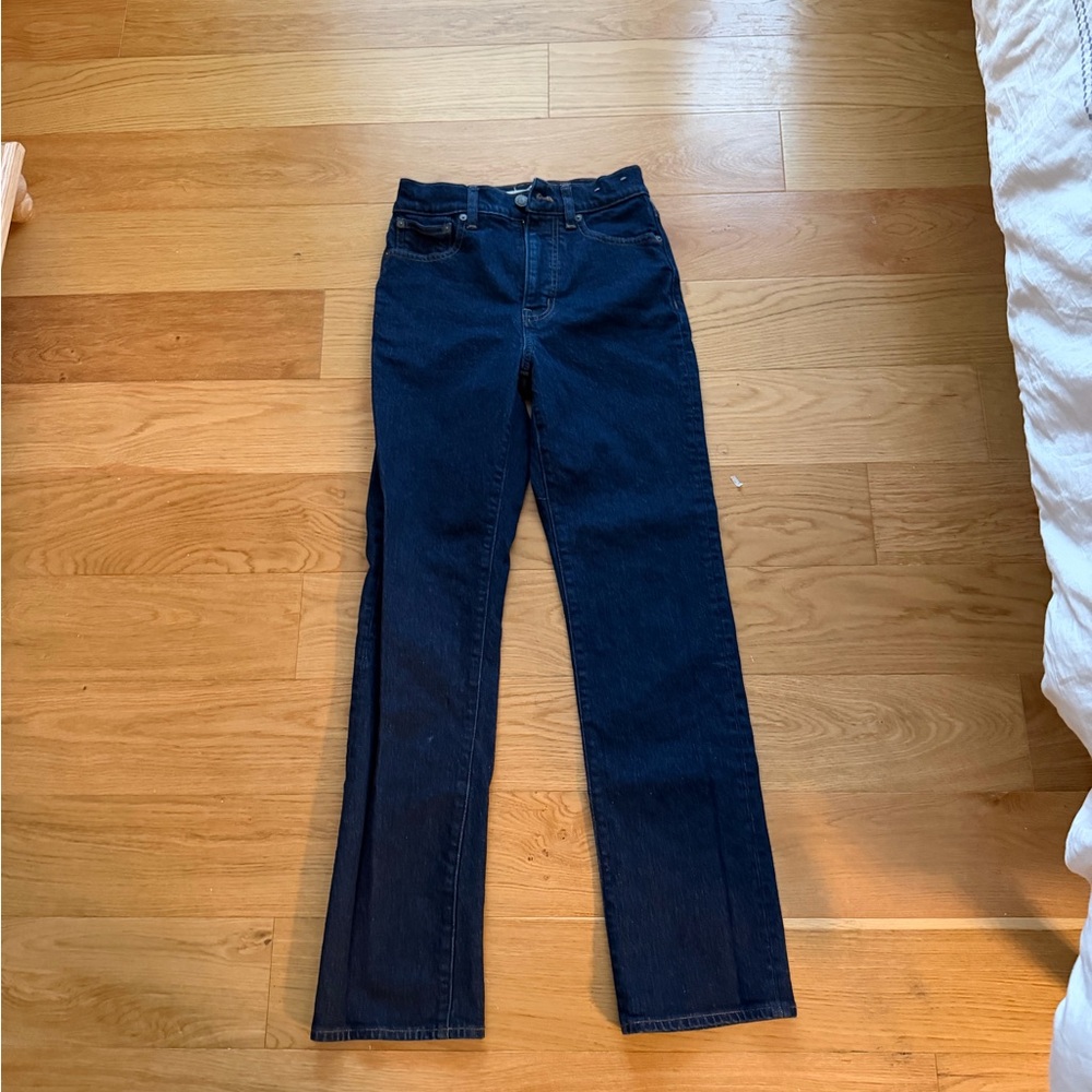 Madewell Dark Blue Straight-Leg Jeans